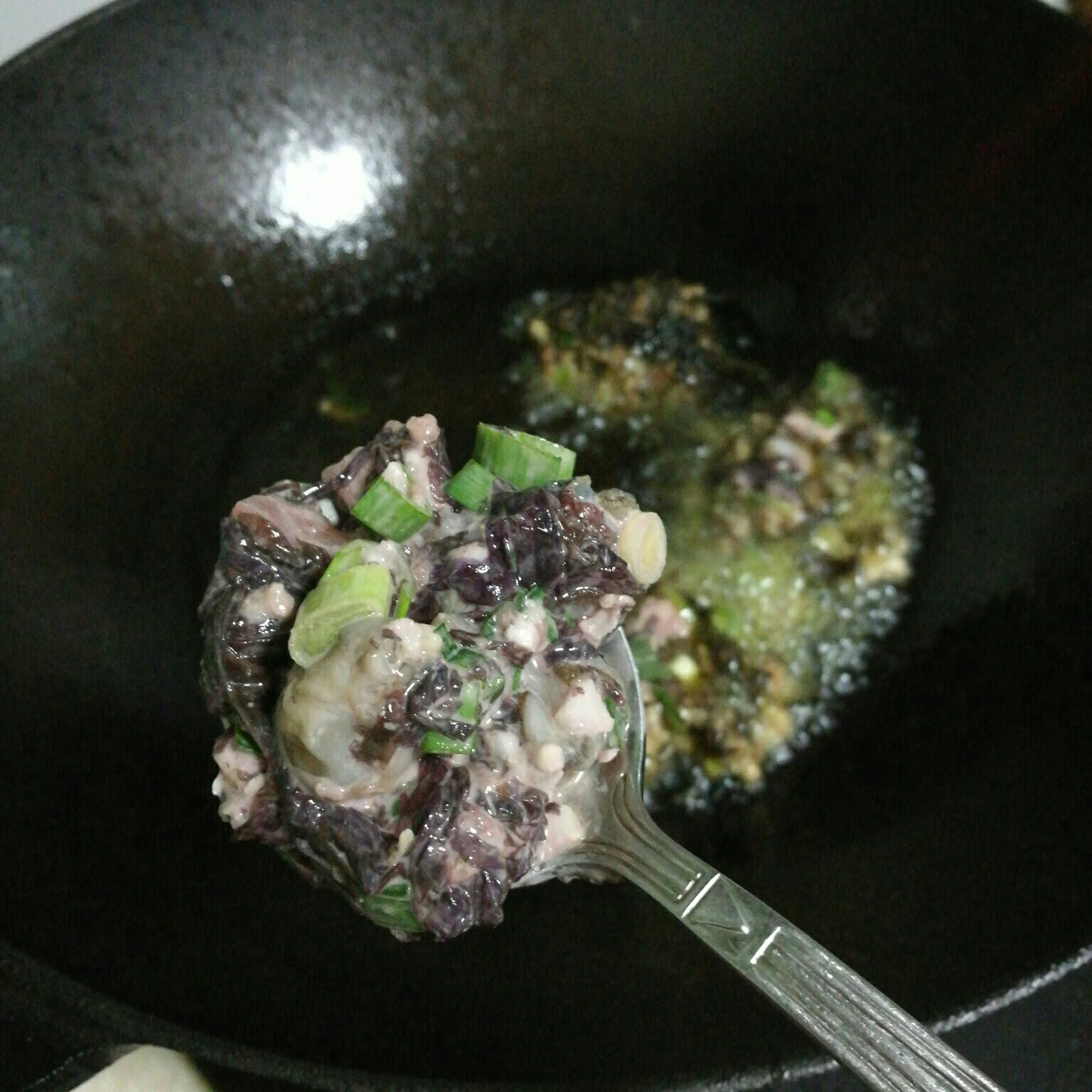 閩南小吃-炸紫菜海蠣餅的做法 步骤3