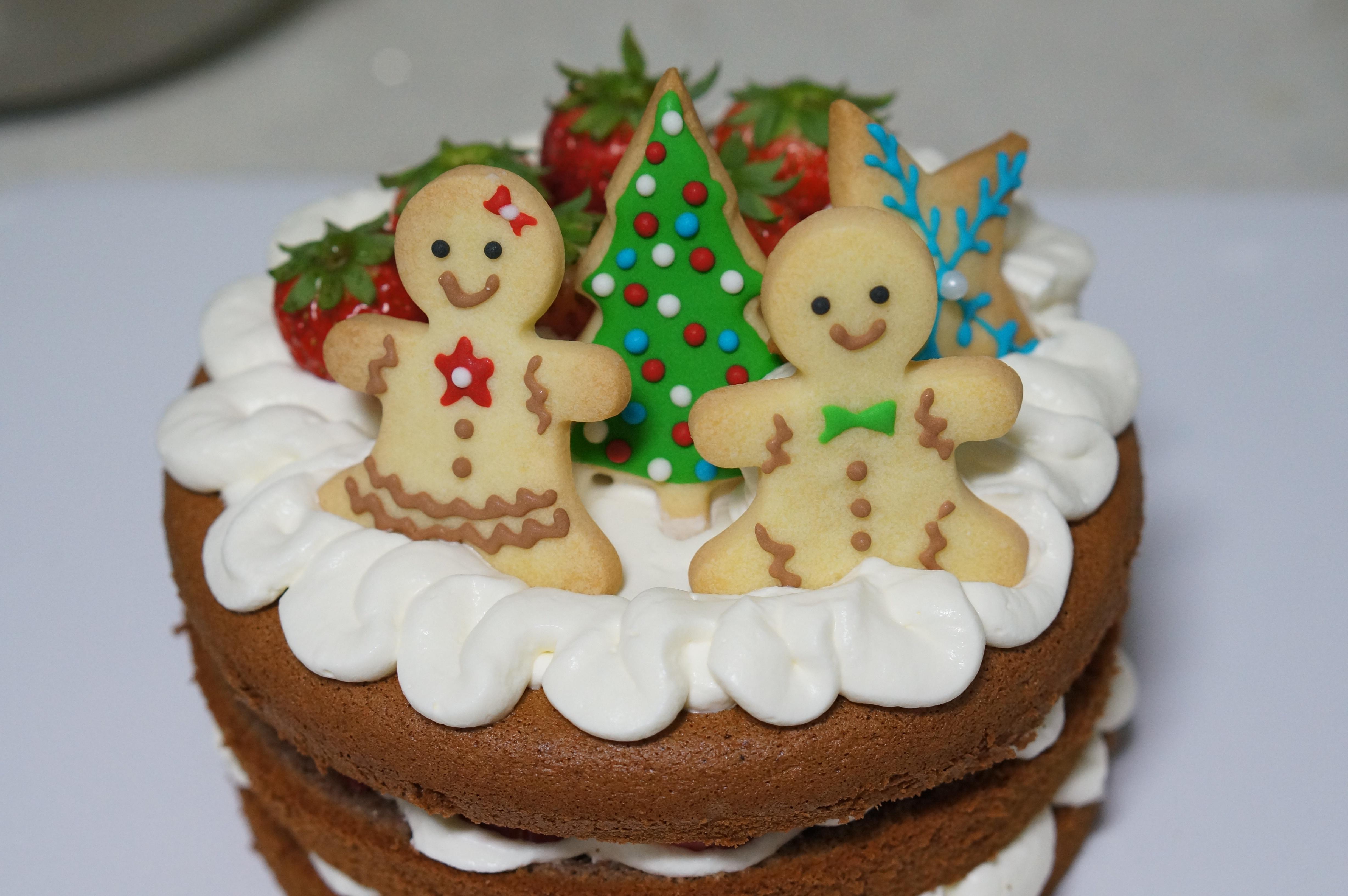 過個萌萌的聖誕節——聖誕歡樂巧克力裸蛋糕的做法 步骤14