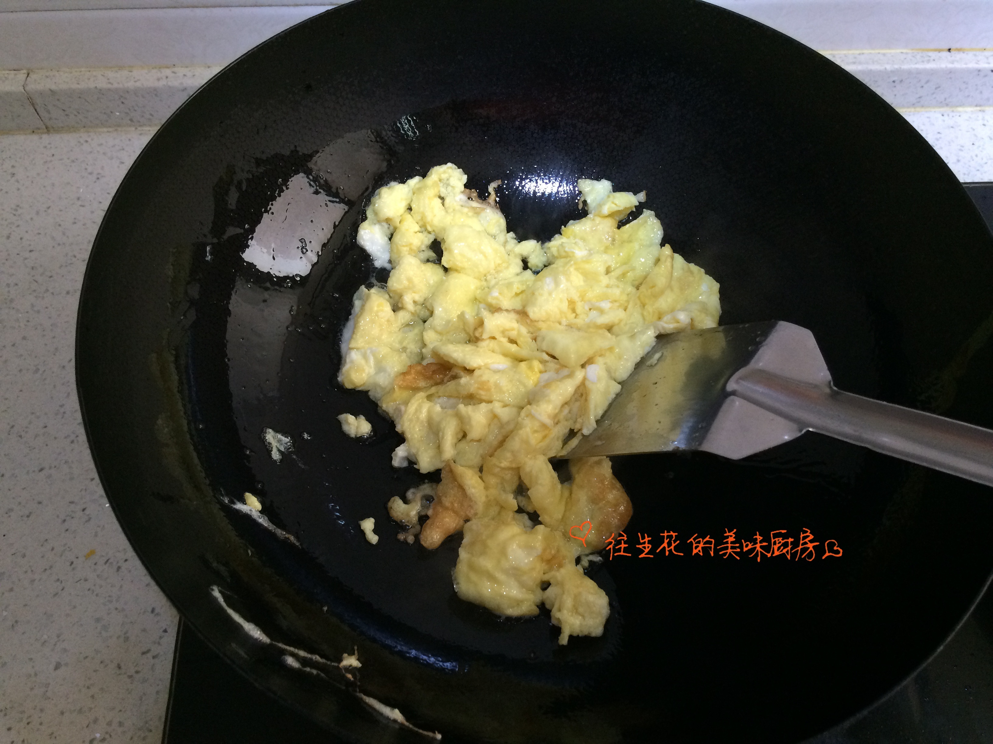 豌豆尖煎蛋湯的做法 步骤3