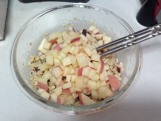 蘋果蔓越梅烤燕麥的做法 步骤4
