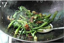 豆豉鯪魚炒油麥菜的做法 步骤7