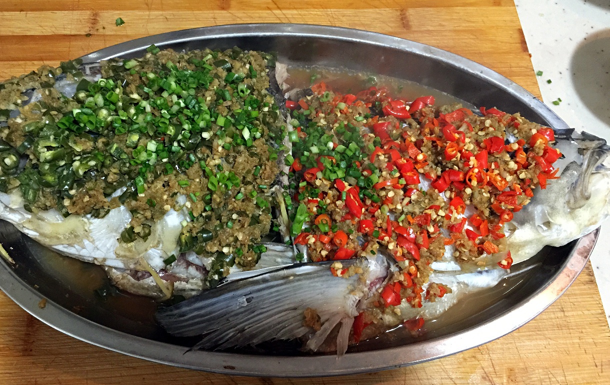 老丁的私房菜-剁椒魚頭的做法 步骤9