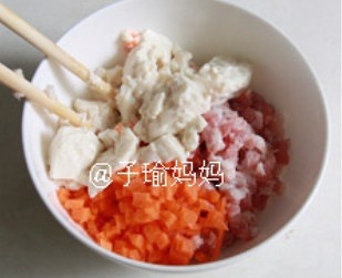 豆腐肉末釀香菇的做法 步骤2