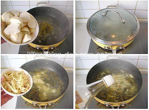 酸菜芋頭湯的做法 步骤4