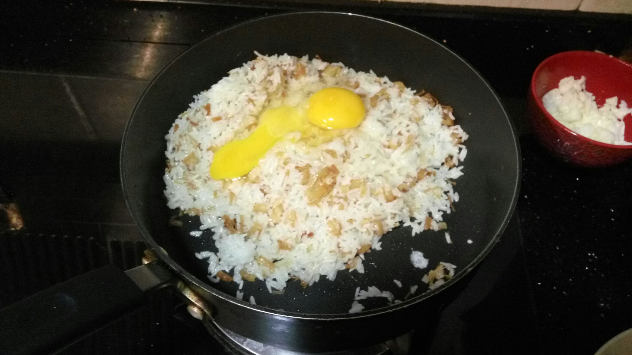 瑤柱菜心粒蛋炒飯的做法 步骤8