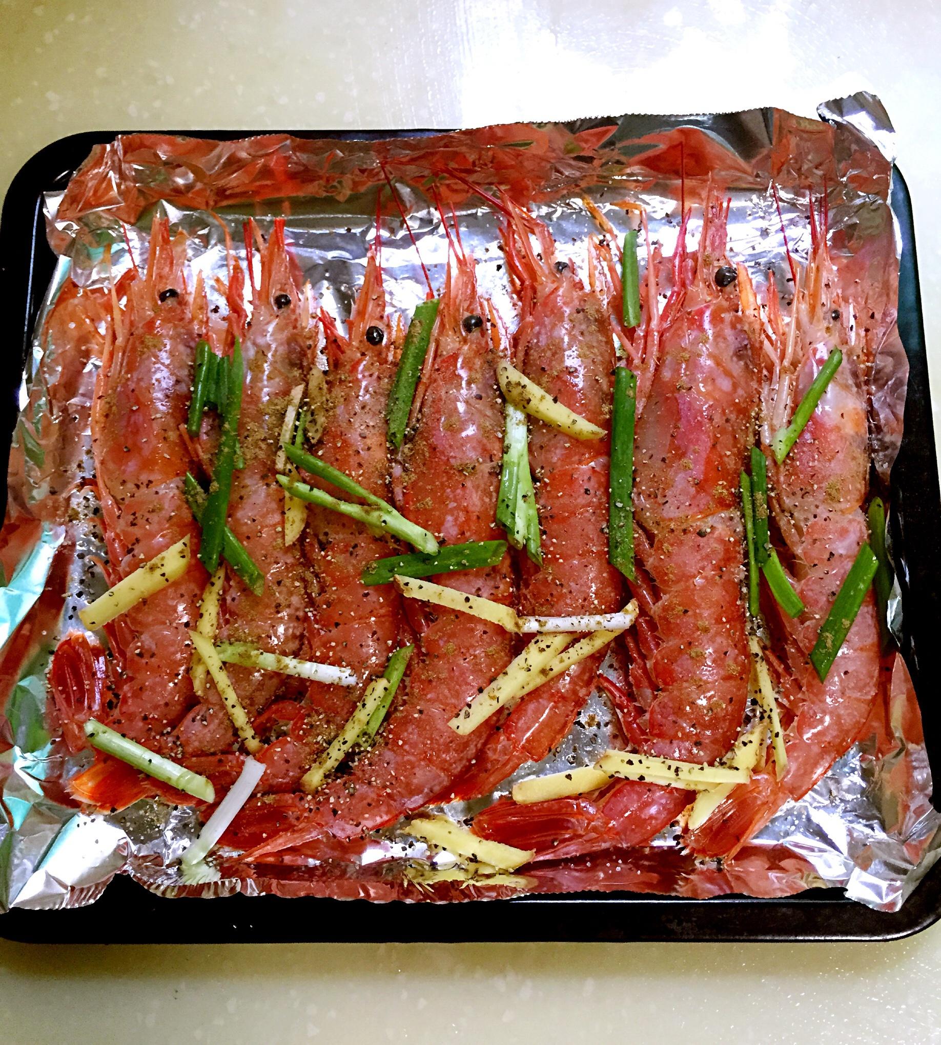 鹽烤阿根廷紅蝦的做法 步骤1