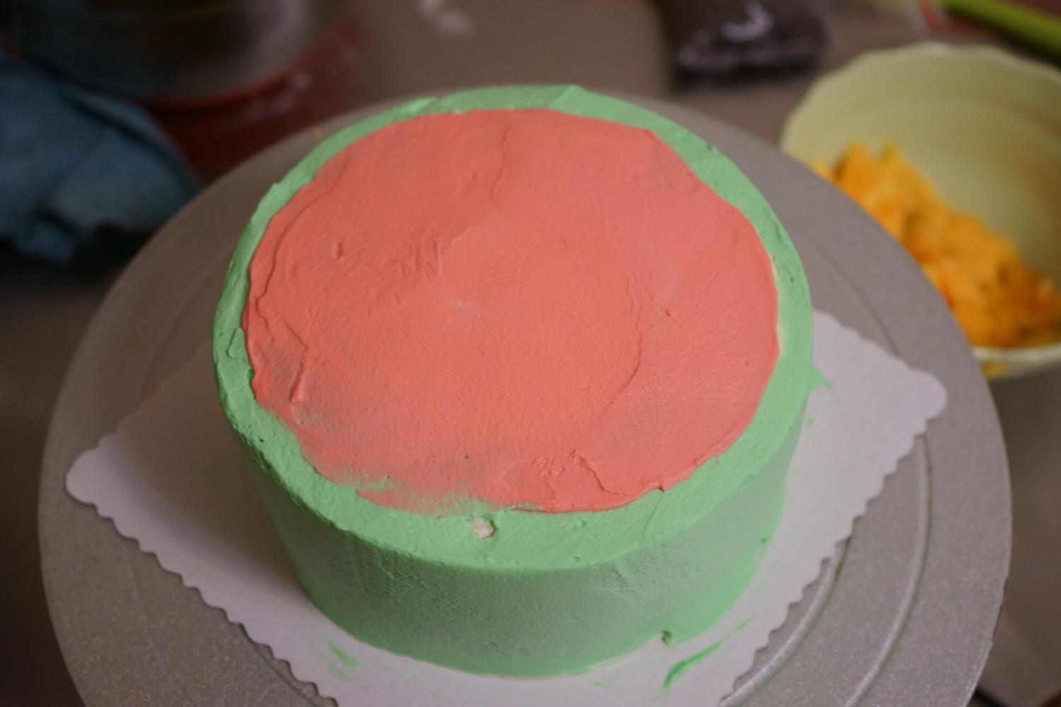 西瓜造型蛋糕的做法 步骤5