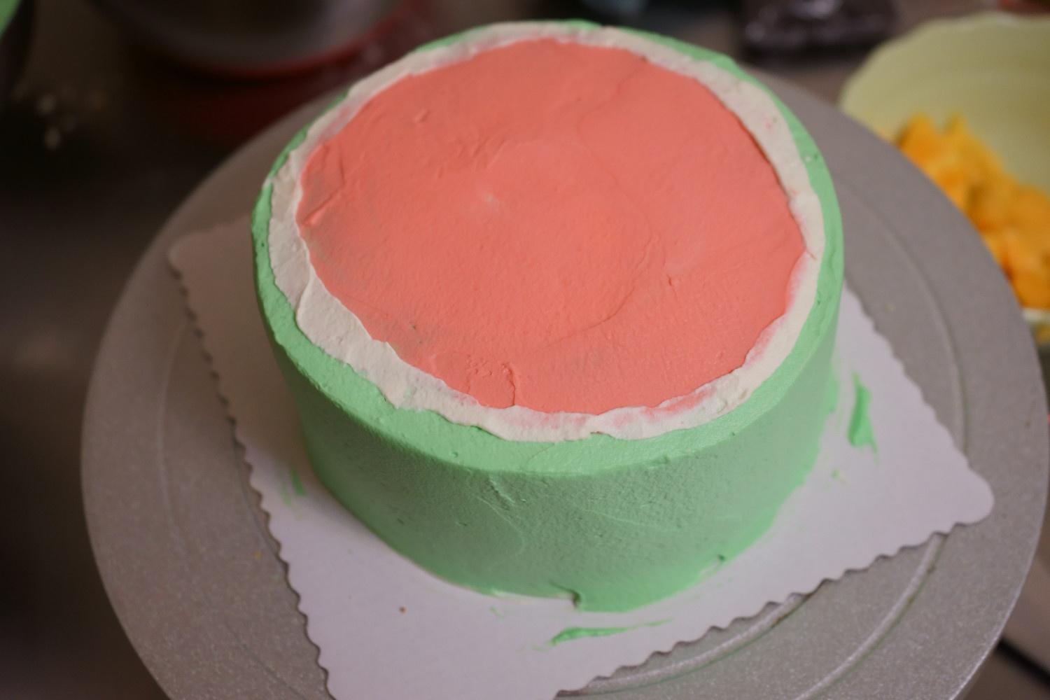 西瓜造型蛋糕的做法 步骤9