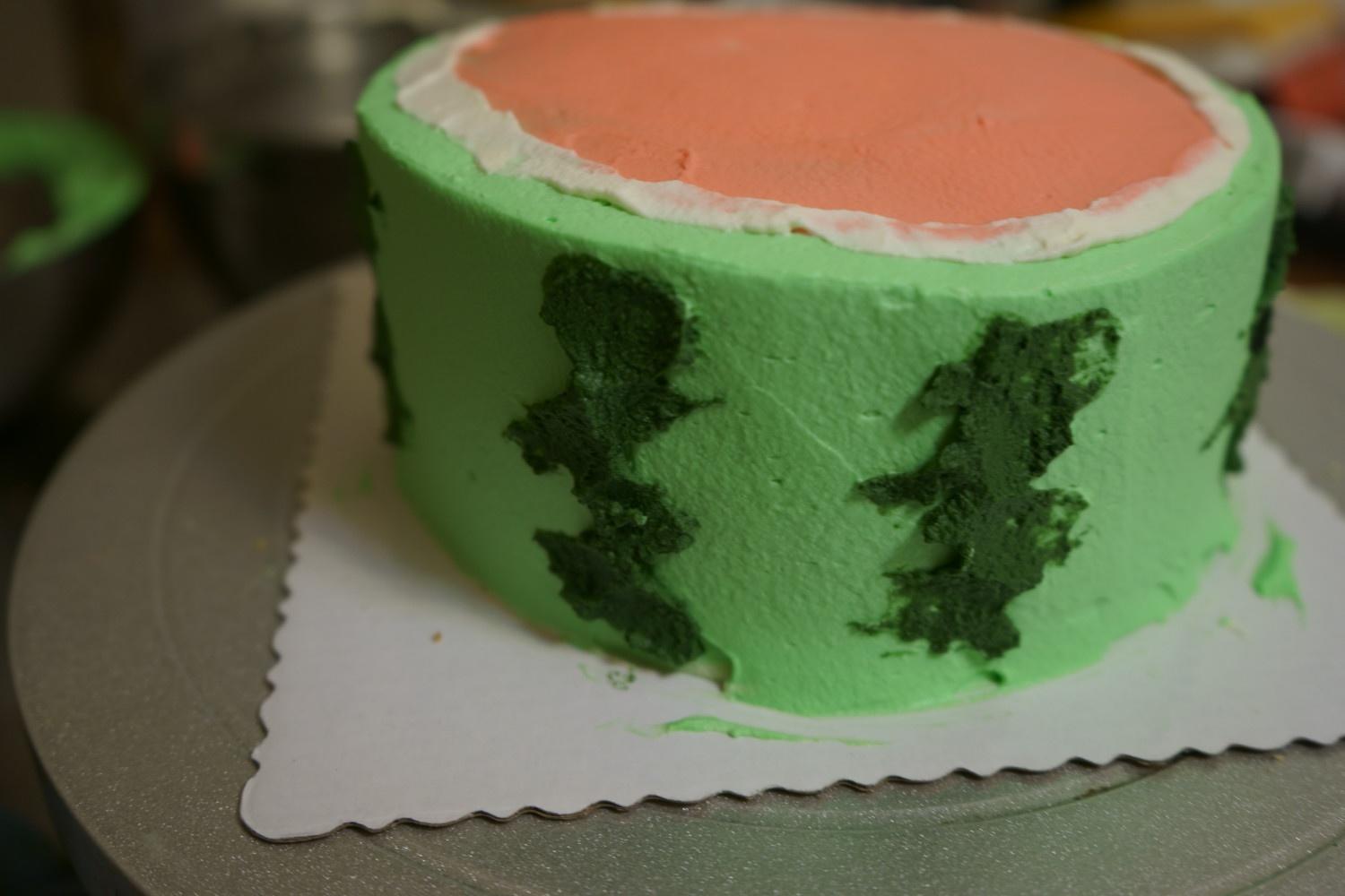 西瓜造型蛋糕的做法 步骤11