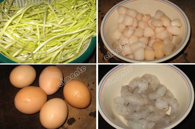 韭黃蝦炒蛋的做法 步骤1