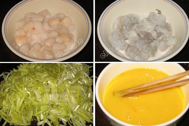 韭黃蝦炒蛋的做法 步骤2