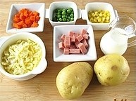 乳酪什蔬焗土豆泥的做法 步骤1