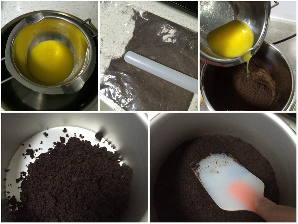 酸奶油巧克力咖啡芝士蛋糕的做法 步骤2