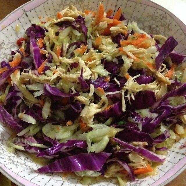 紫甘藍雞胸肉沙拉的做法 步骤2