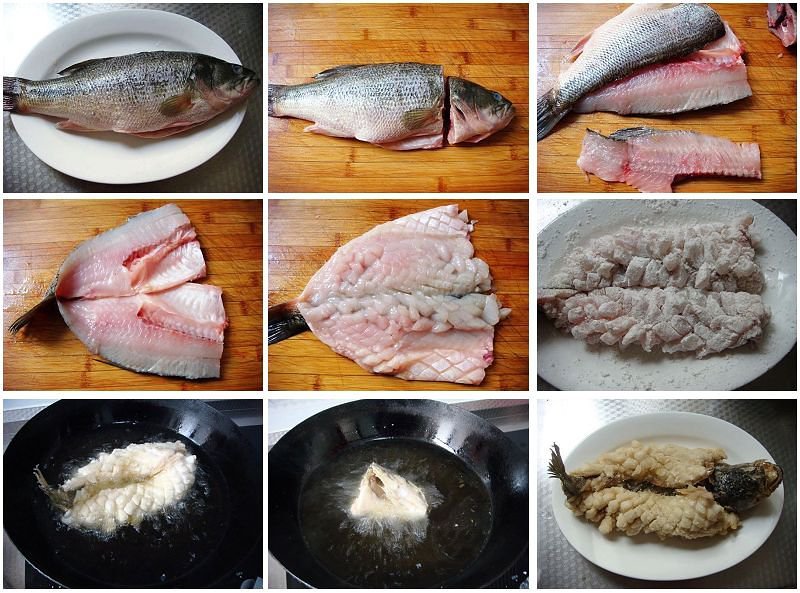 金玉滿堂——糖醋松鼠鱸魚的做法 步骤9