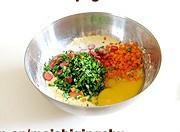 青菜玉米麪小餅+紅薯粥的做法 步骤3