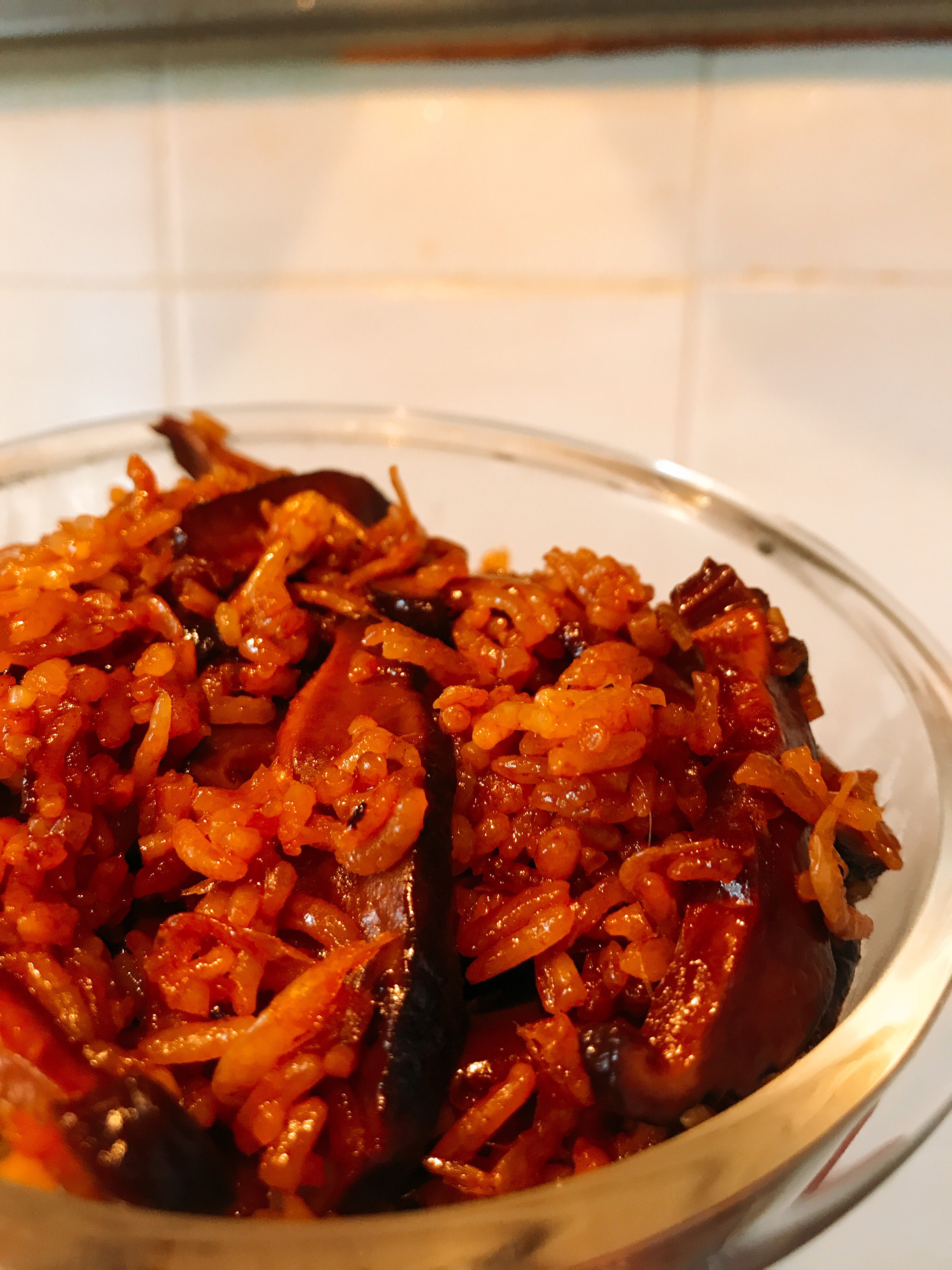 香菇蘿蔔乾蝦米燜飯的做法 步骤3