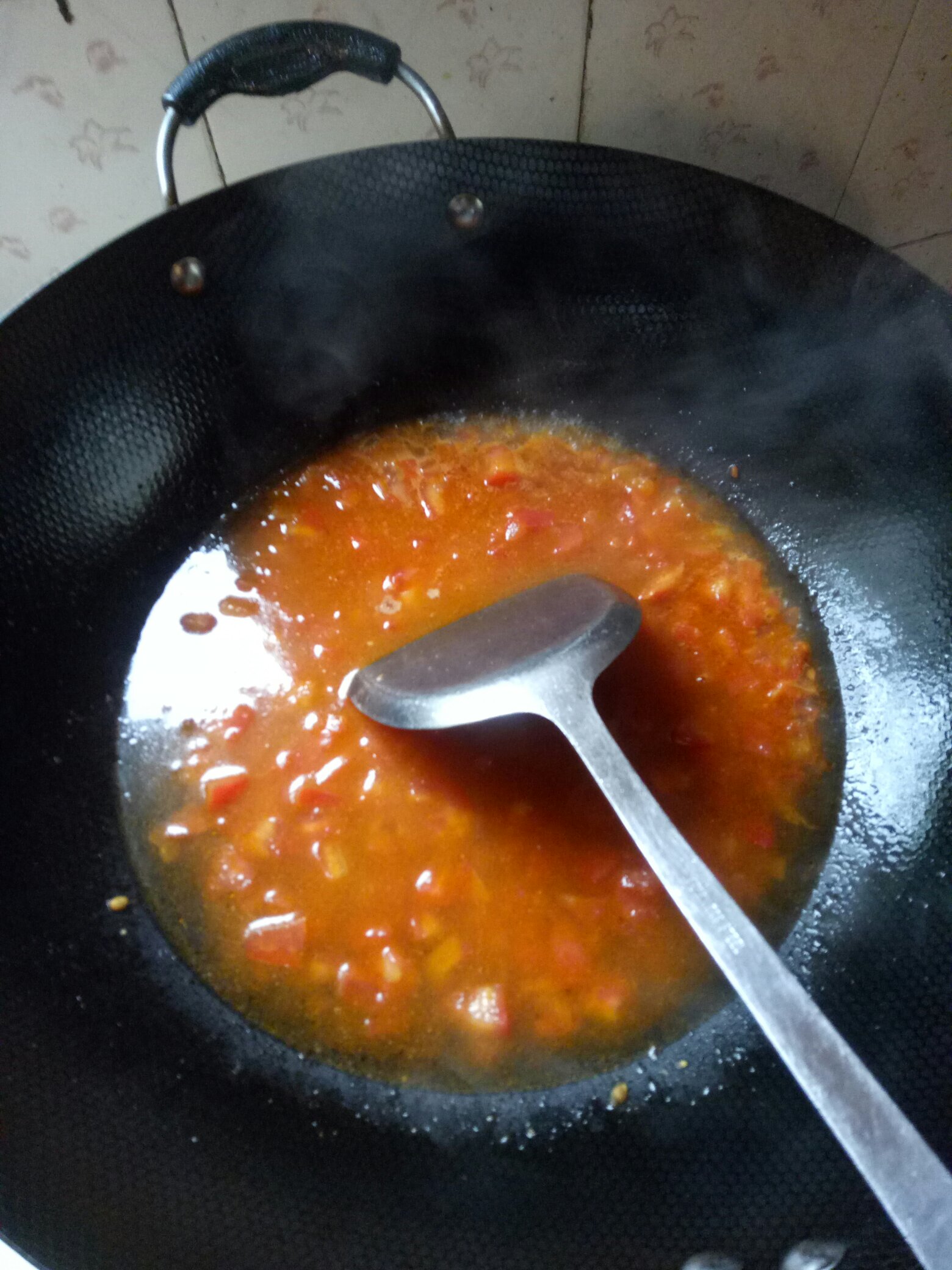 豌豆尖西紅柿豬肝湯的做法 步骤4