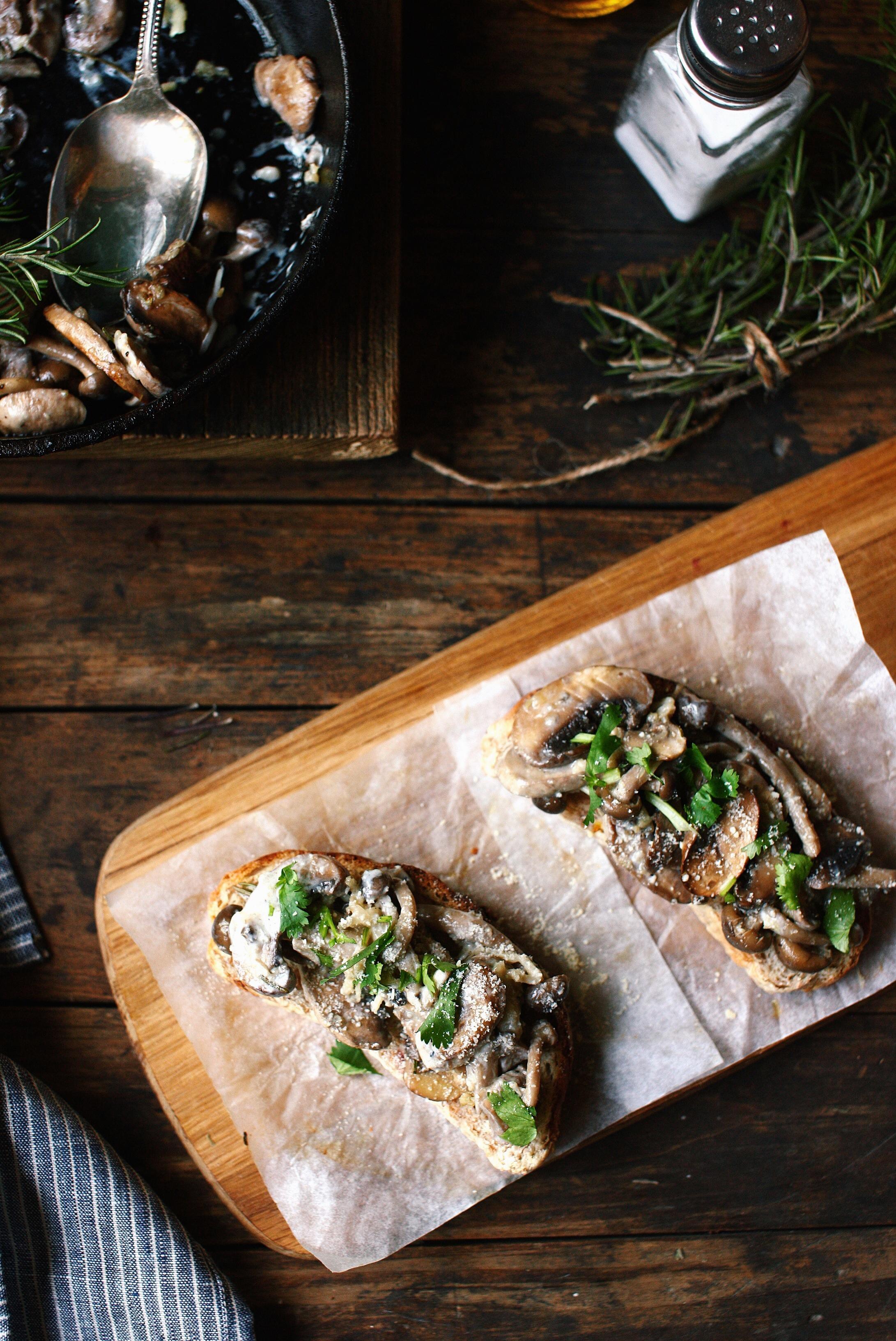 迷迭香烤蘑菇&蘑菇tartine的做法 步骤4
