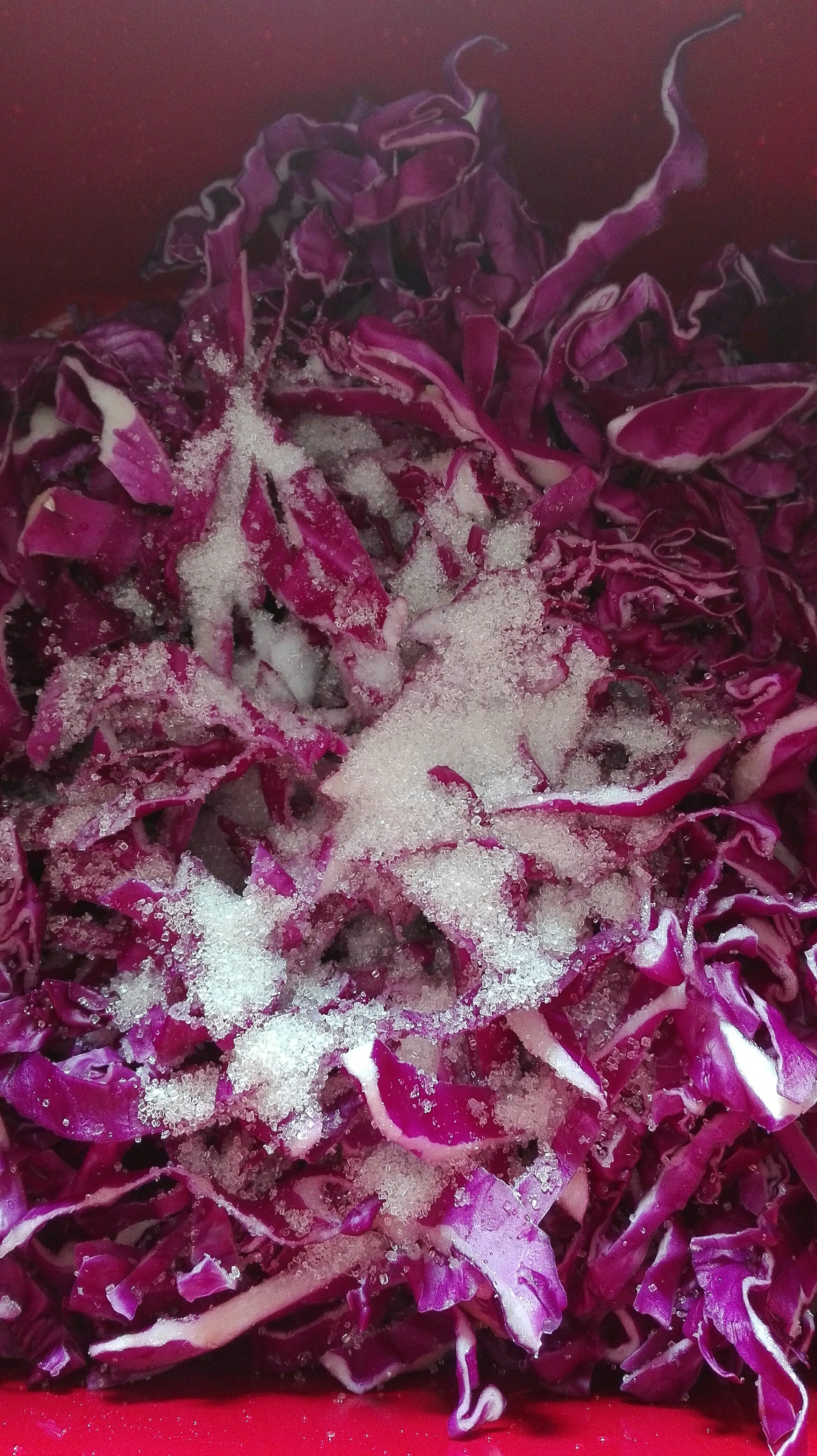 爽脆清淡素菜，紫色包菜的做法 步骤3