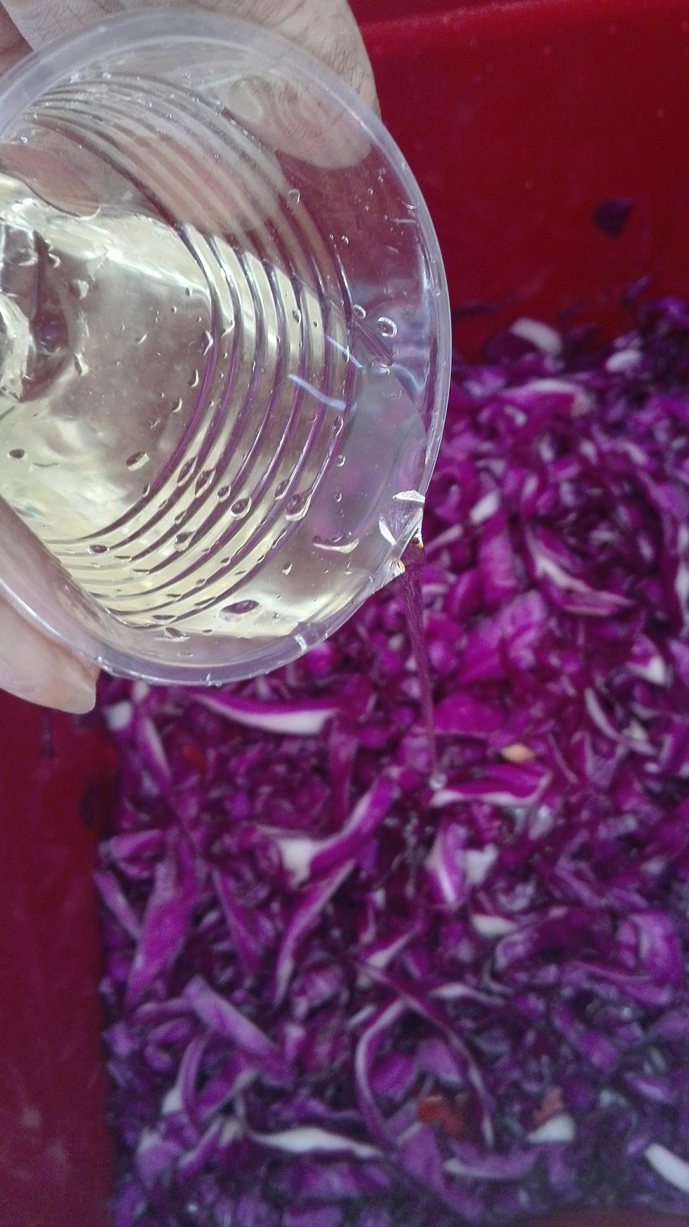 爽脆清淡素菜，紫色包菜的做法 步骤5