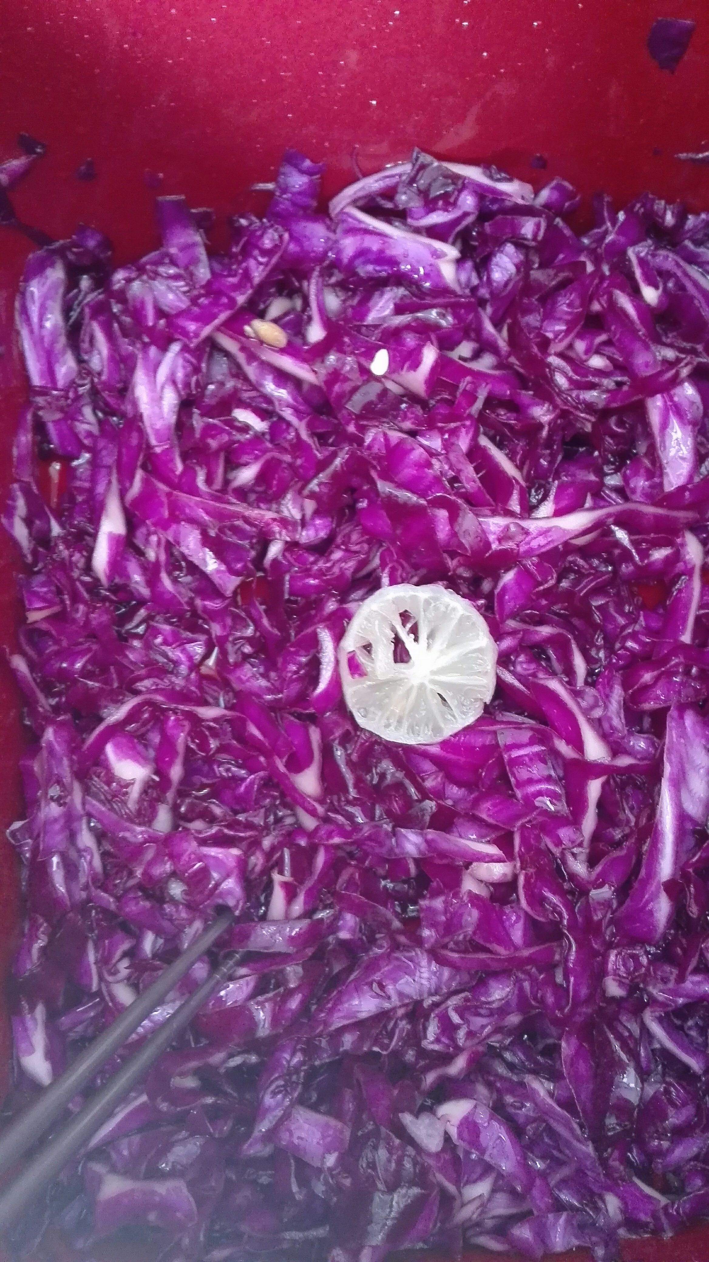 爽脆清淡素菜，紫色包菜的做法 步骤6