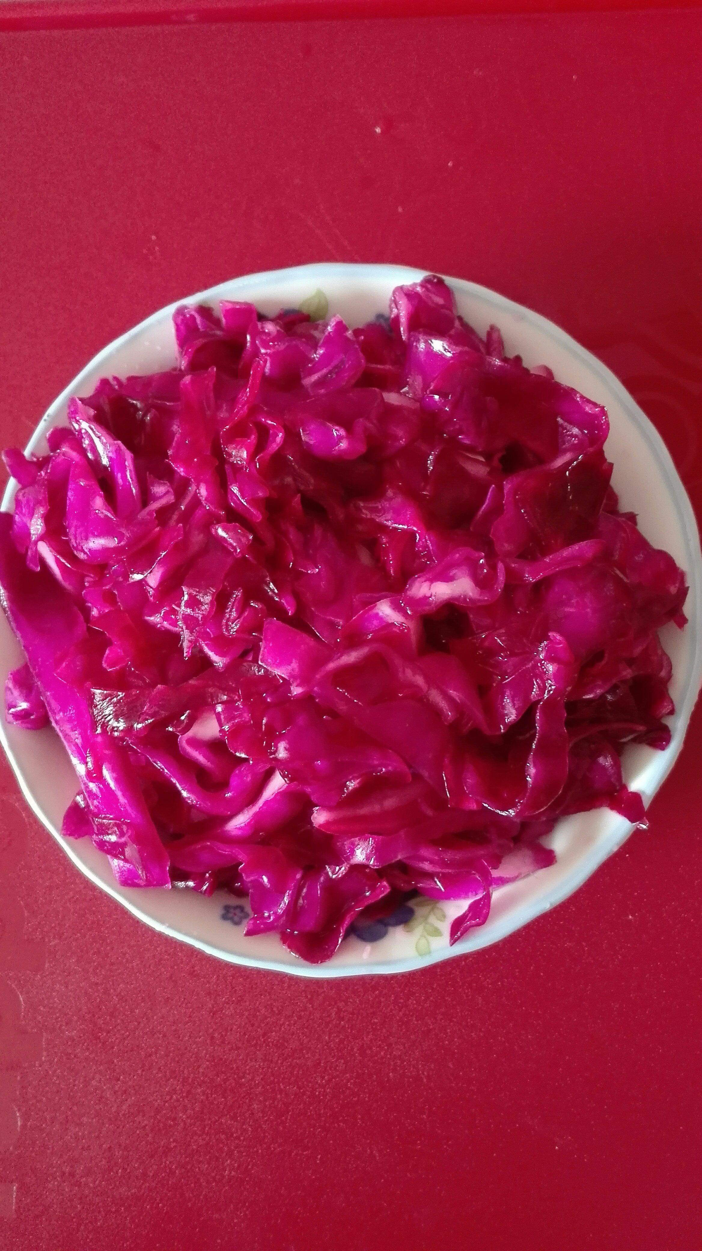 爽脆清淡素菜，紫色包菜的做法 步骤7