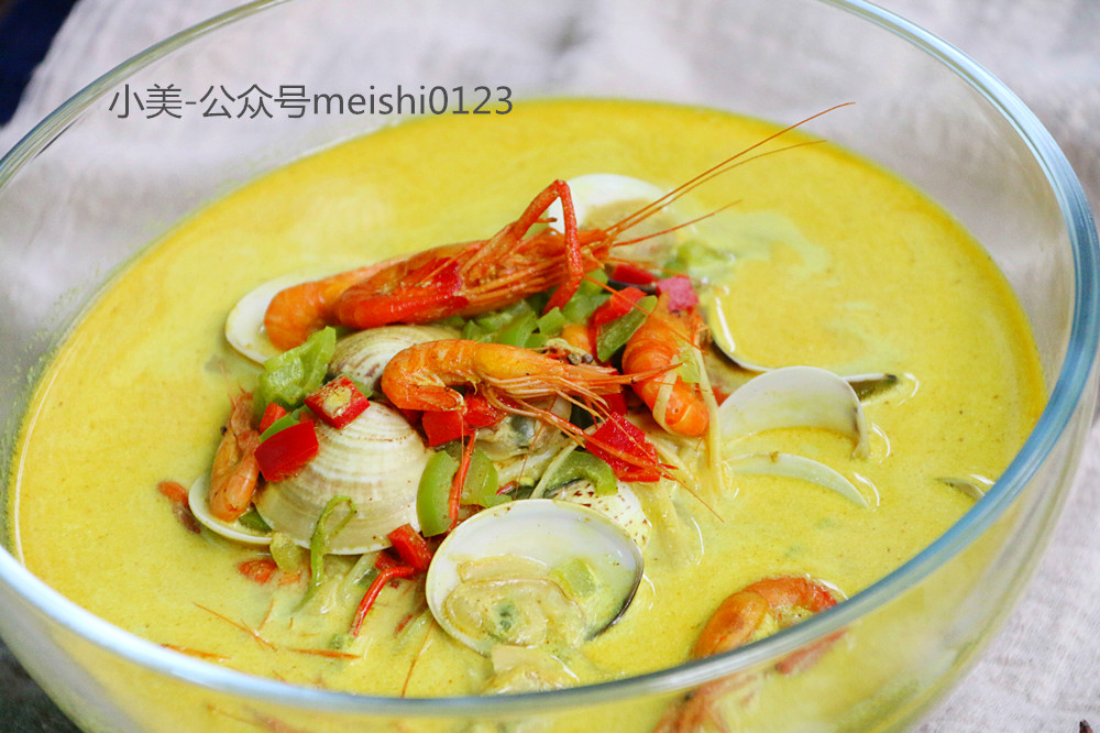 在家輕鬆做出東南亞風味《咖哩海鮮湯》的做法 步骤7