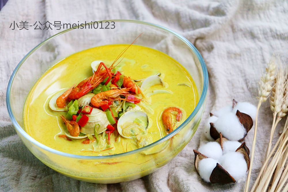 在家輕鬆做出東南亞風味《咖哩海鮮湯》的做法 步骤8