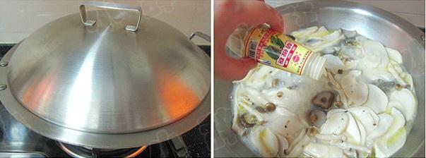 鮮菌奶白鯽魚湯的做法 步骤4