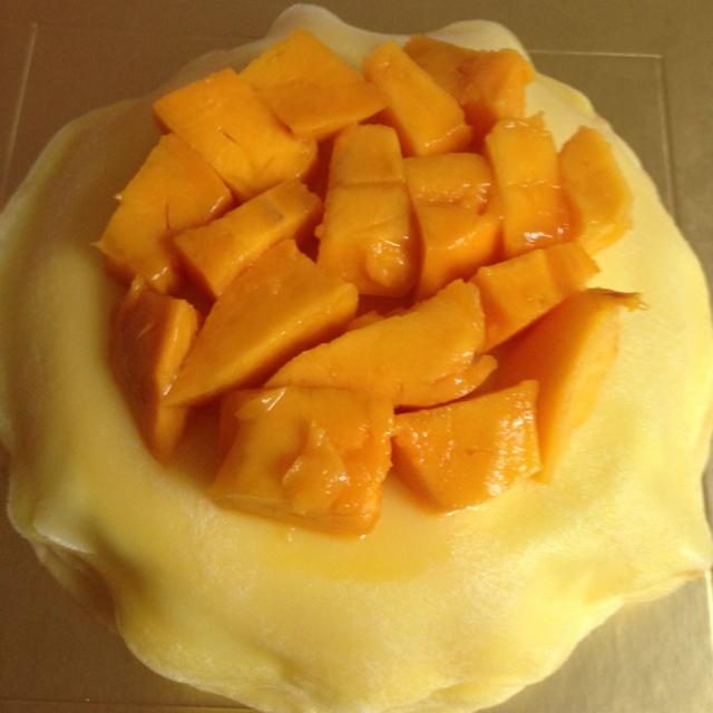 芒果千層蛋糕 6寸的做法 步骤7