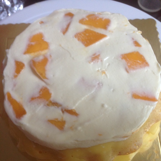 芒果千層蛋糕 6寸的做法 步骤8