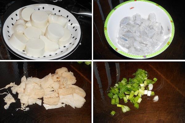 竹蓀蝦仁燴玉子豆腐的做法 步骤1