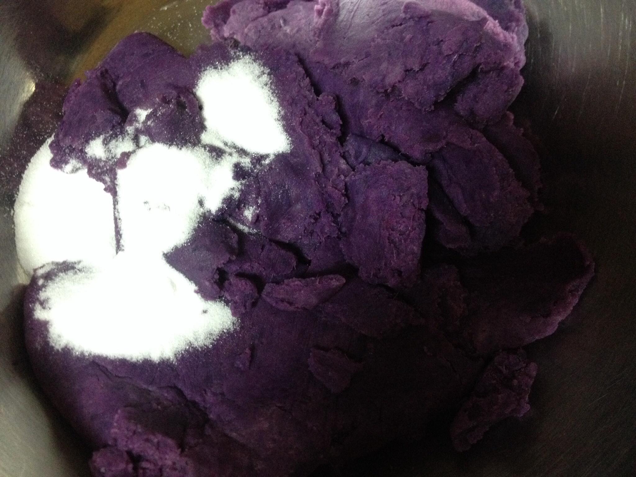 紫薯紅豆糕～低卡美味小甜點的做法 步骤3