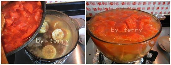 番茄土豆玉米排骨湯的做法 步骤7