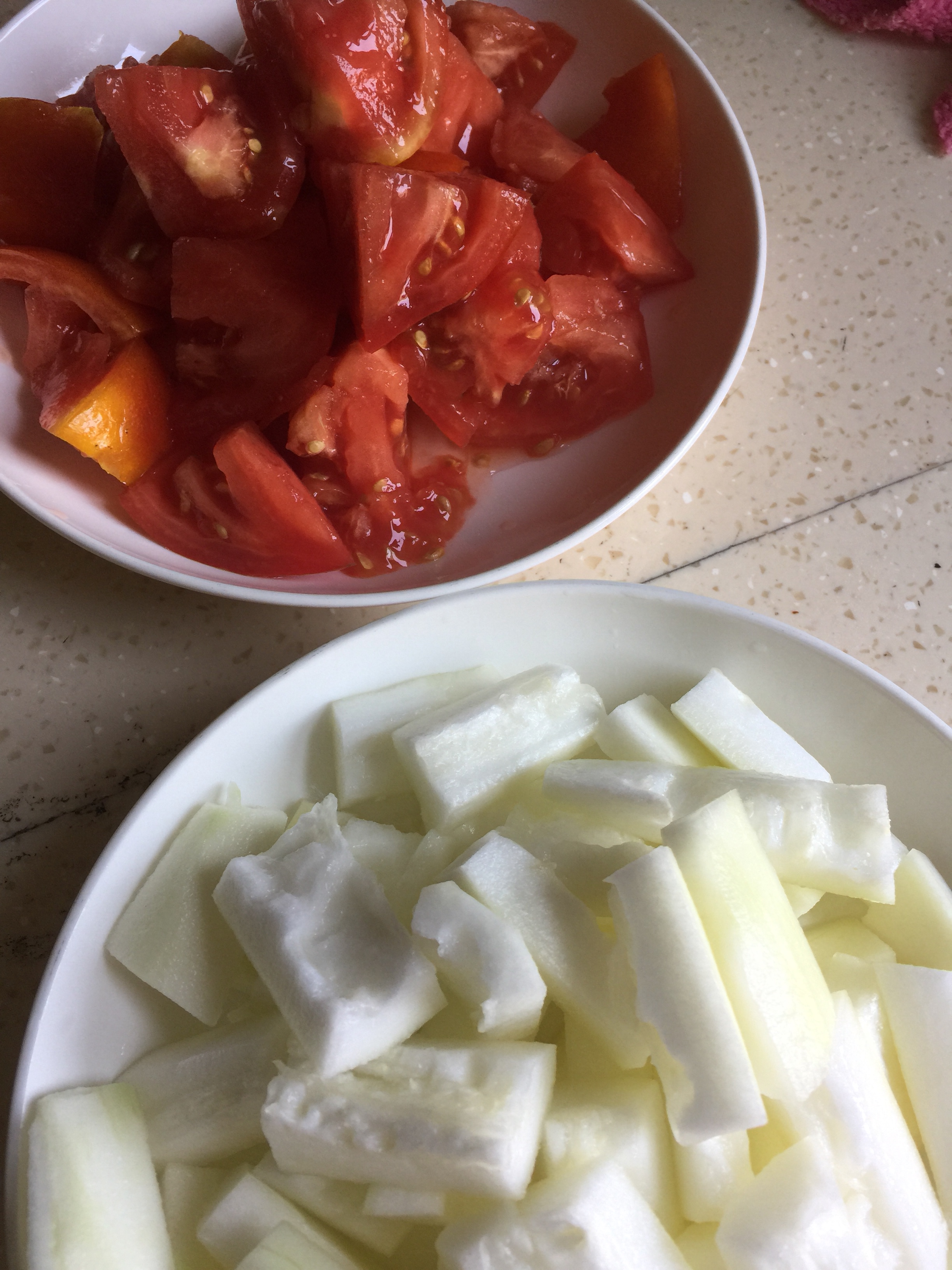 瓠子炒西紅柿的做法 步骤1