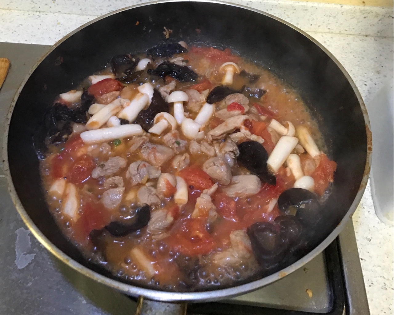 番茄白玉菇雞腿肉的做法 步骤6