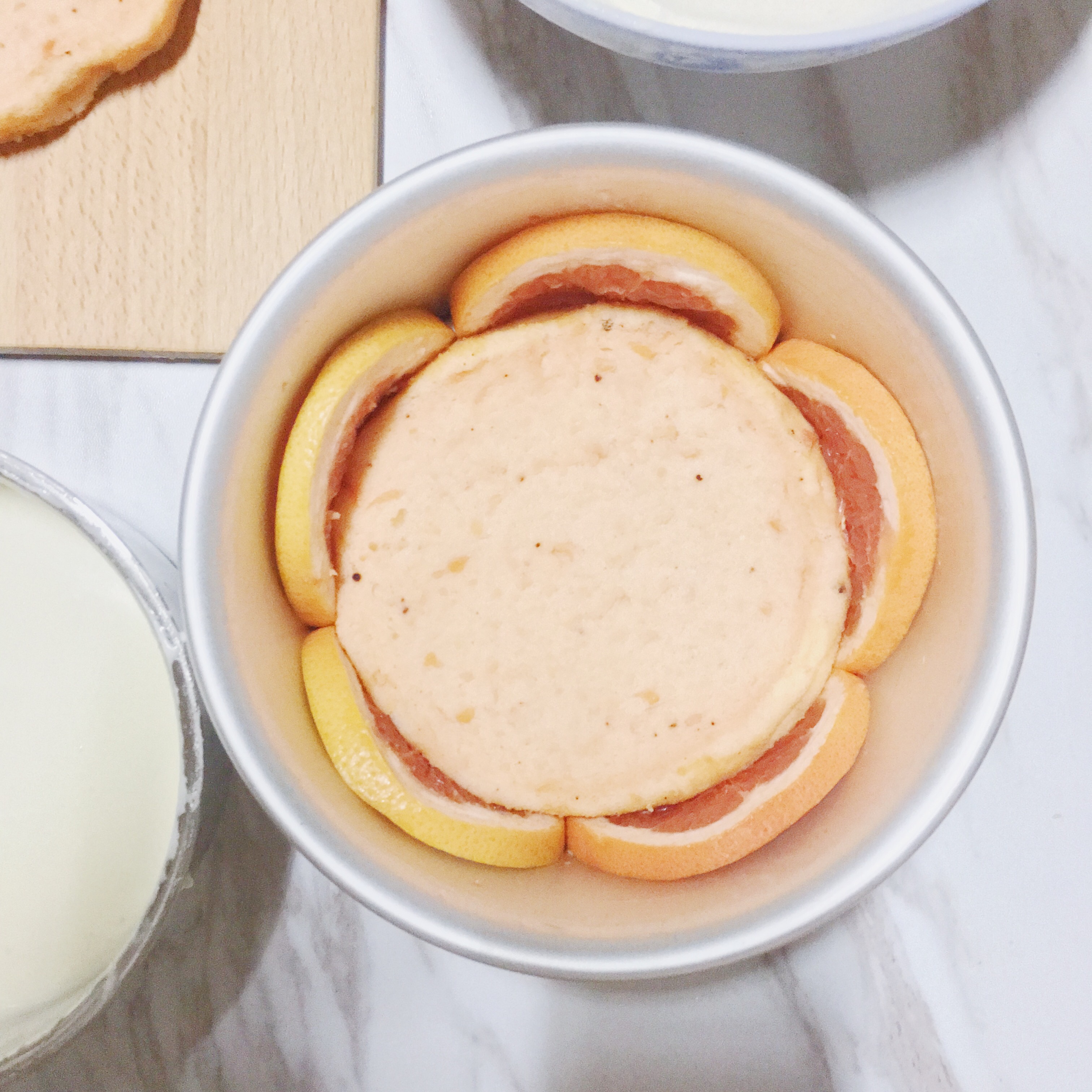 粉色西柚酸乳酪慕斯 | Pinkkk Grapefruit & Sour Cream Mousse的做法 步骤5