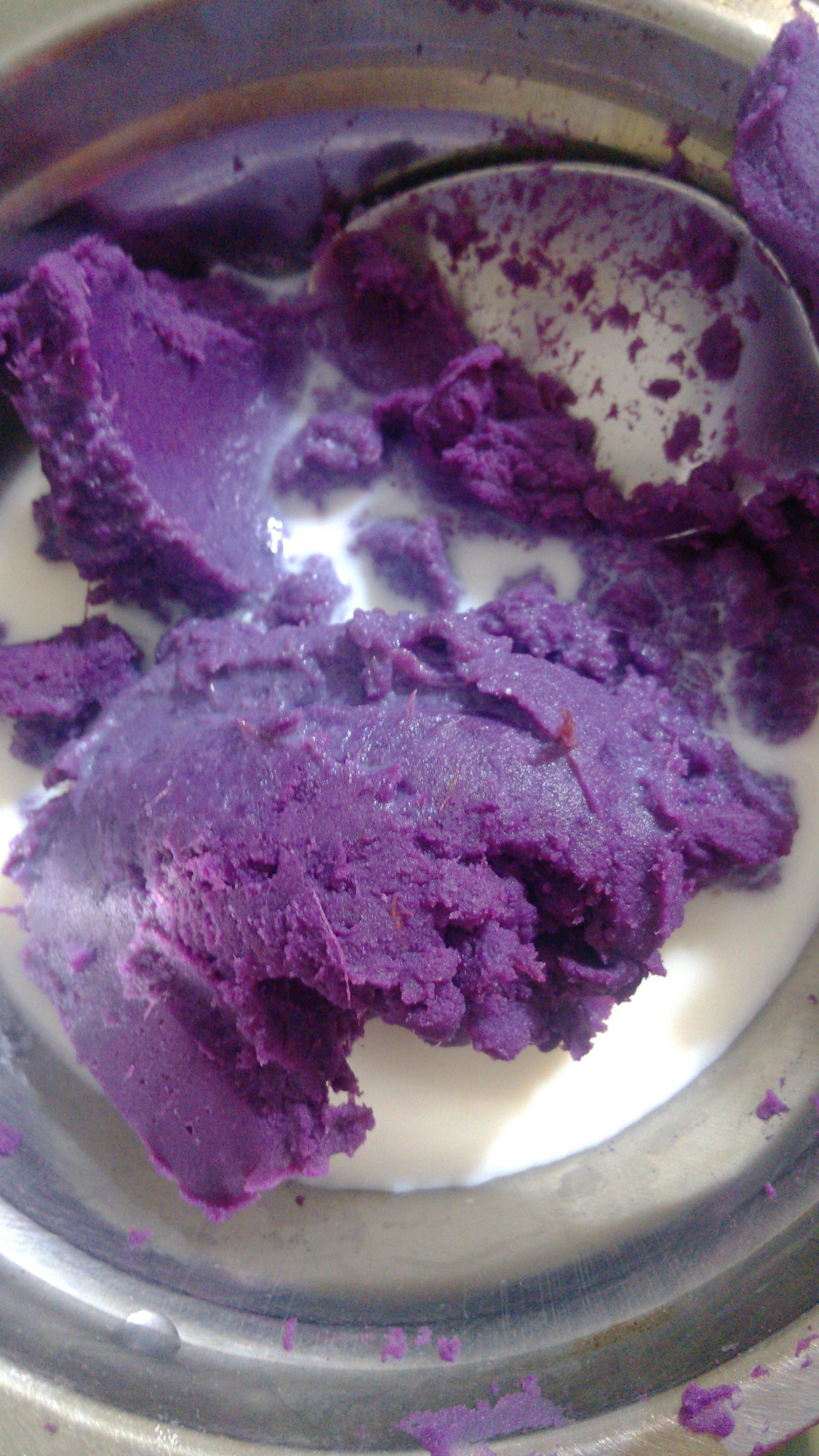 驚蟄節氣點心-紫薯乳酪萌慕斯的做法 步骤4