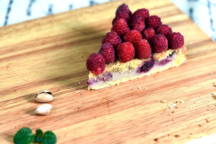 德普烤箱食譜—開心果樹莓杏仁撻的做法 步骤11