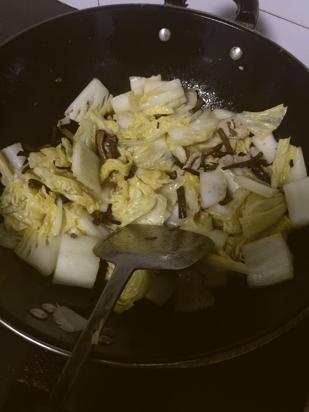 茶樹菇大白菜的做法 步骤4