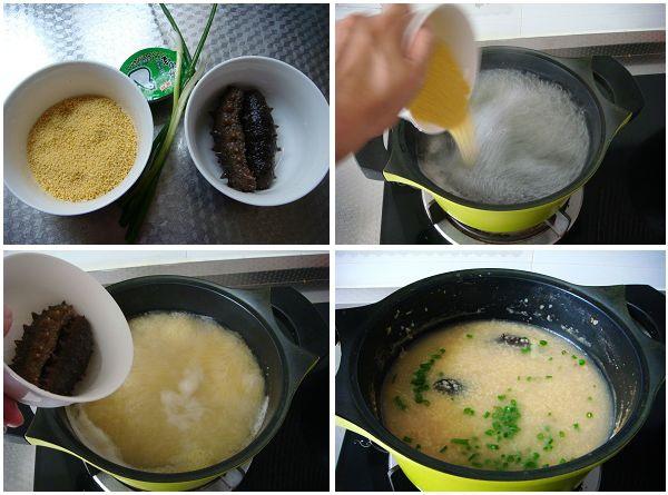 營養可口的——小米海蔘粥的做法 步骤4
