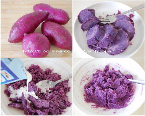 紫薯麪包卷的做法 步骤1