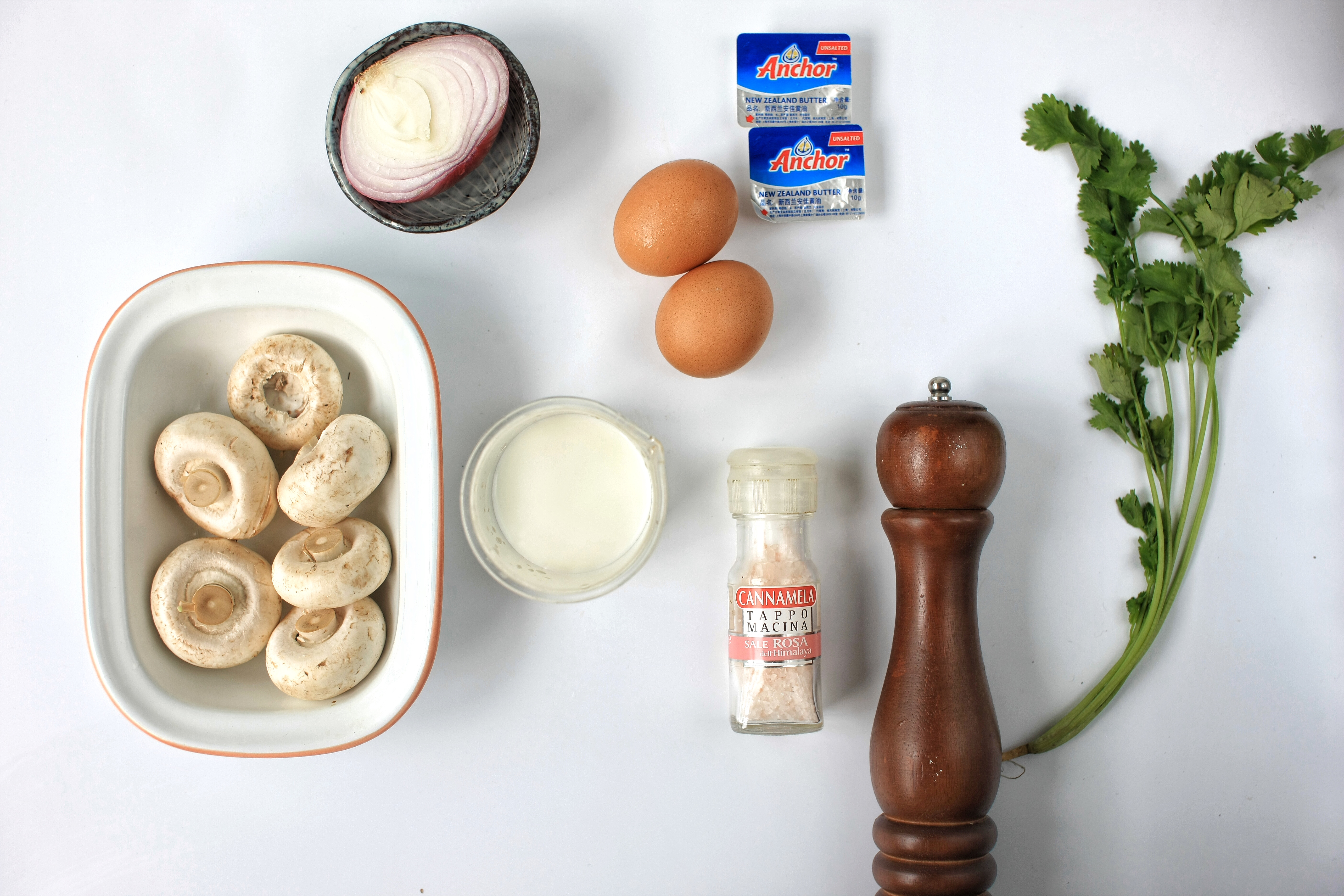 黃油蘑菇煎蛋卷的做法 步骤1