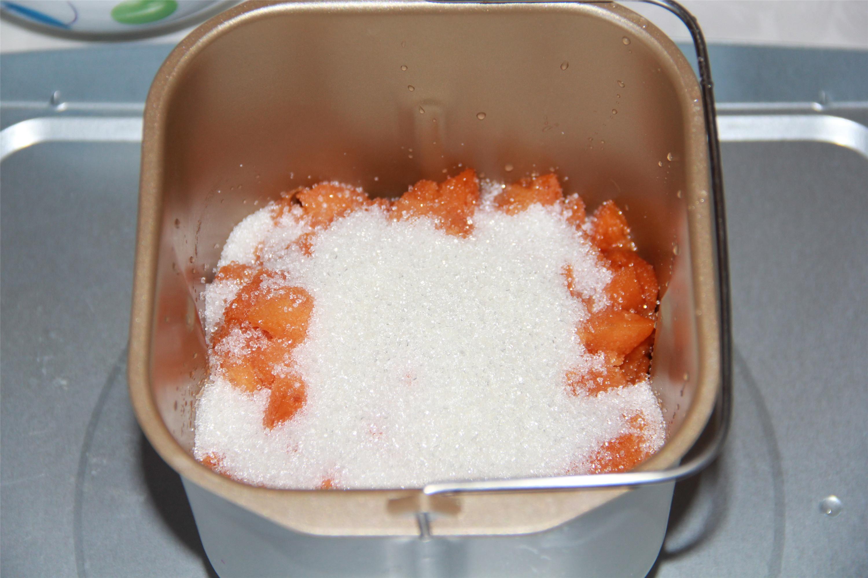 麪包機自制杏子果醬的做法 步骤5