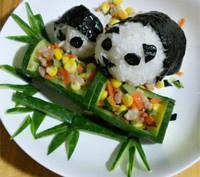 開心熊貓飯糰的做法 步骤4