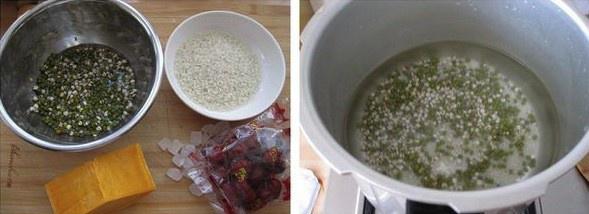 南瓜綠豆薏仁粥的做法 步骤1