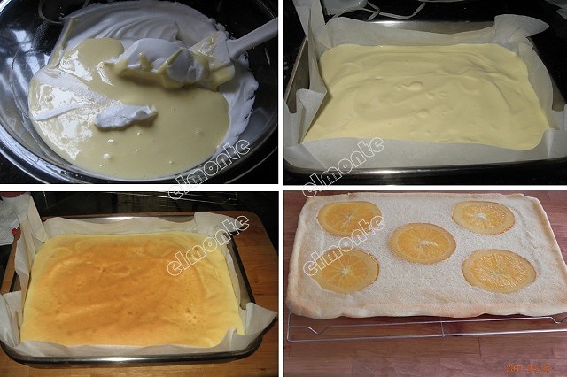 香橙蛋糕卷的做法 步骤3