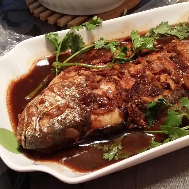 膠東醬燜黃花魚的做法 步骤6