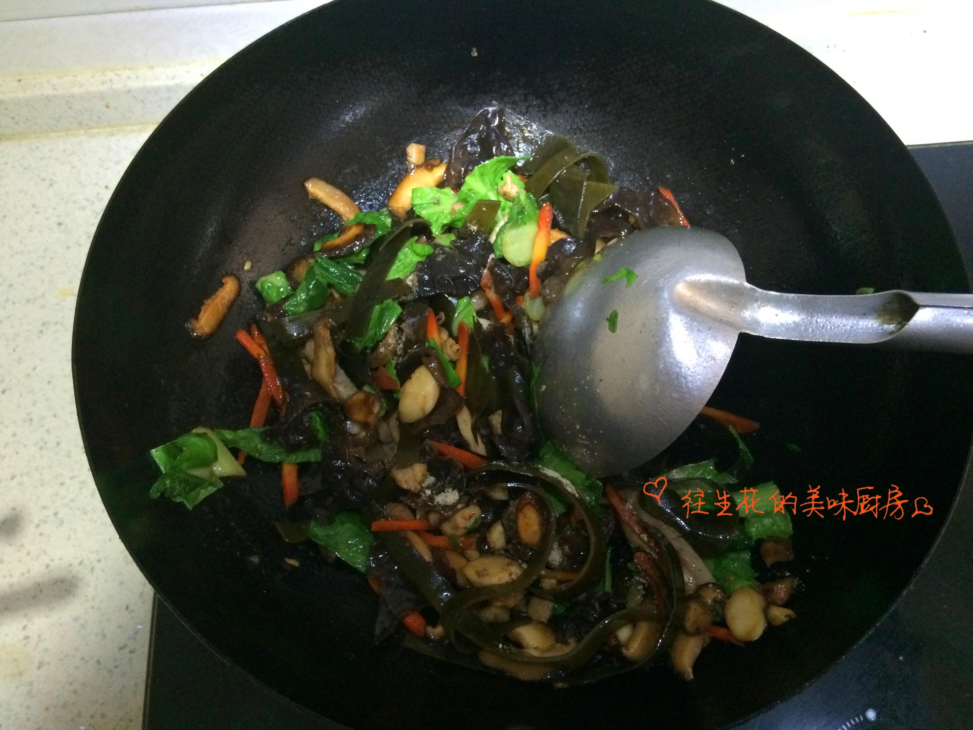 雜菜肉丁麪筋湯（手工洗面筋）的做法 步骤8